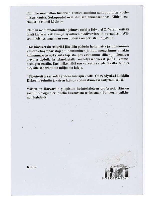 Elämän monimuotoisuus - Wilson, Edward O. - Tietokirjat ja oppaat - 10105607098 - 1