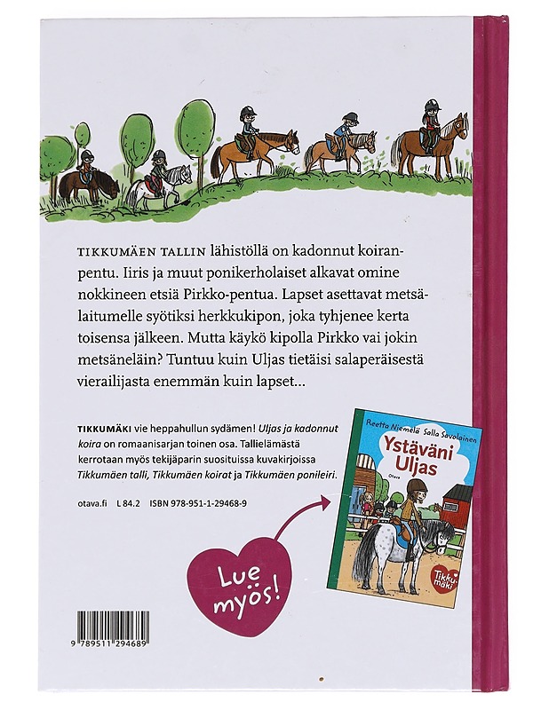 Uljas ja kadonnut koira - Niemelä, Reetta - Lastenkirjat - 10105607105 - 1