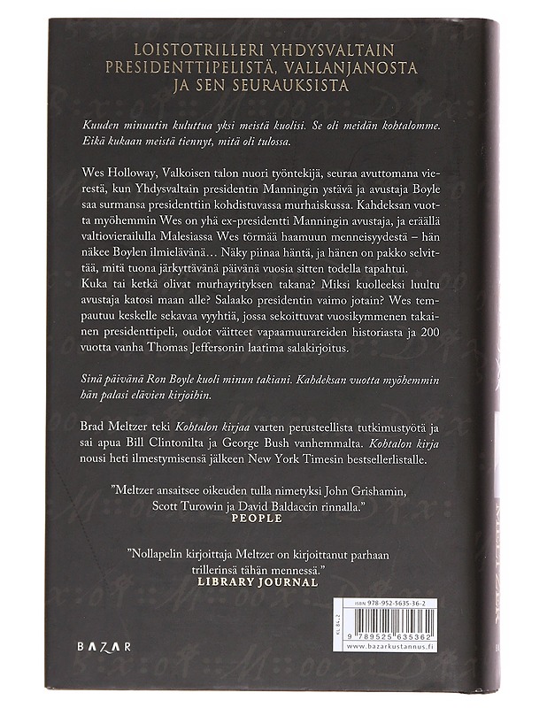 Kohtalon kirja - Meltzer, Brad - Romaanit ja novellit - 10105607181 - 1