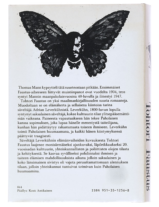Tohtori Faustus / saksalaisen säveltäjän Adrian Leverkühnin elämä erään hänen ystävänsä kertomana - Mann, Thomas - Taide- ja kulttuurikirjat - 10105607321 - 1