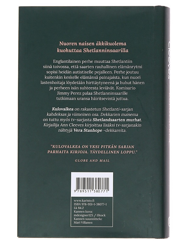 Kulovalkea - Cleeves, Ann - Kirja lahjaksi - 10105607387 - 1