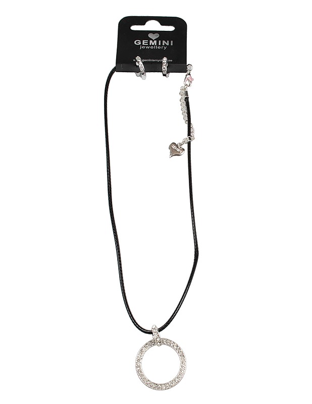 GEMINI JEWELLERY Strassikorvarenkaat ja -riipus -setti - Korut - 10105607442 - 0