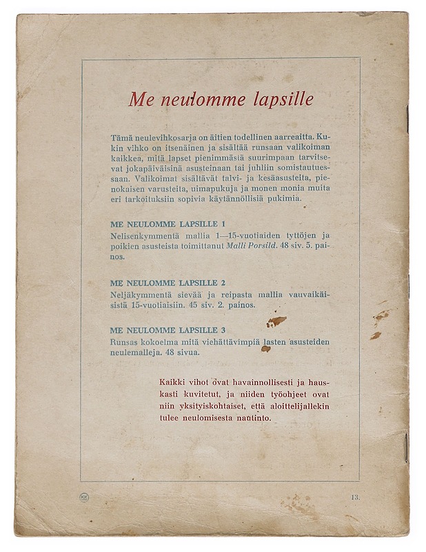 Me neulomme lapsille  - Tietokirjat ja oppaat - 10105607534 - 1