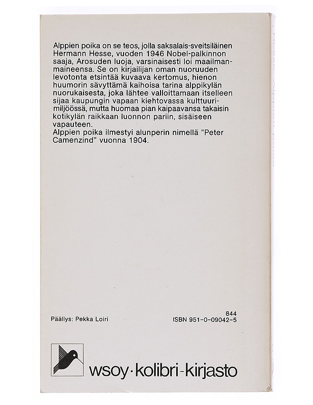 Alppien poika - Hesse, Hermann - Romaanit ja novellit - 10105607588 - 1