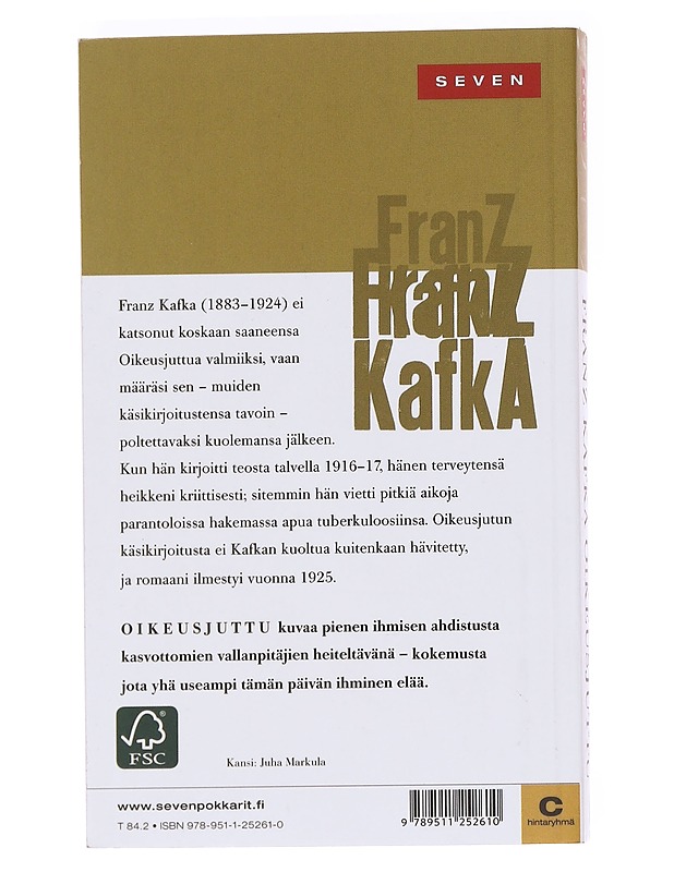 Oikeusjuttu - Kafka, Franz - Romaanit ja novellit - 10105607589 - 1