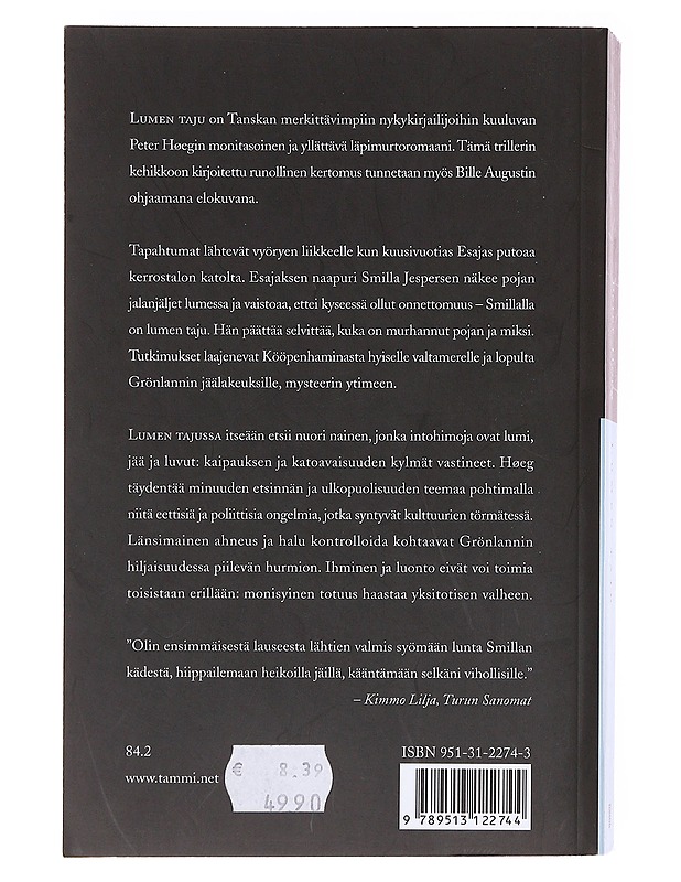 Lumen taju - Høeg, Peter - Romaanit ja novellit - 10105607654 - 1