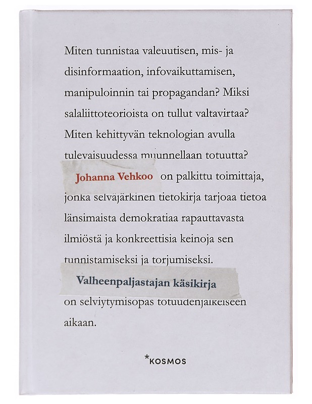 Valheenpaljastajan käsikirja - Johanna Vehkoo - Tietokirjat ja oppaat - 10105607668 - 0