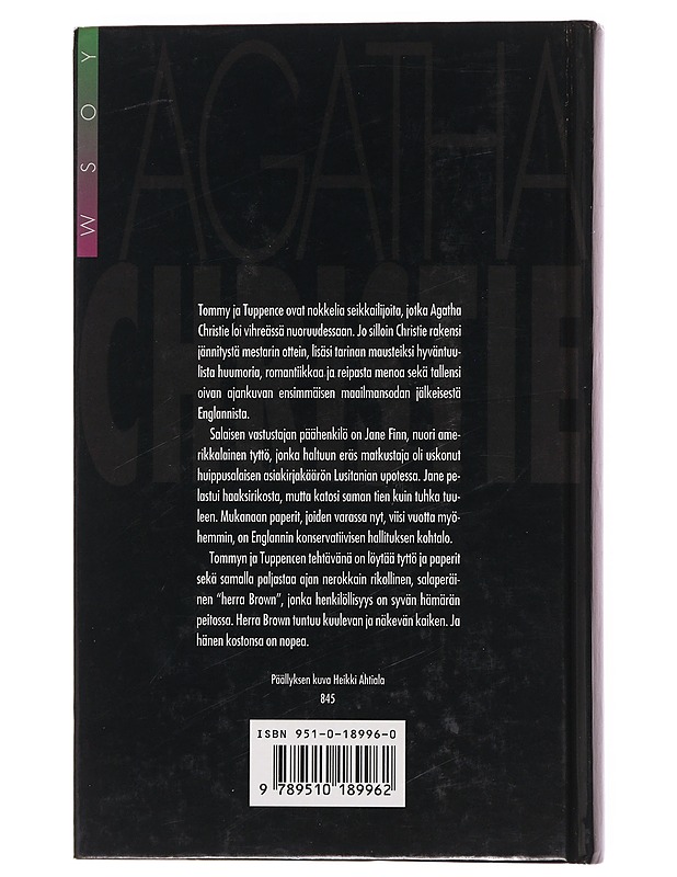Salainen vastustaja - Christie, Agatha - Romaanit ja novellit - 10105607687 - 1