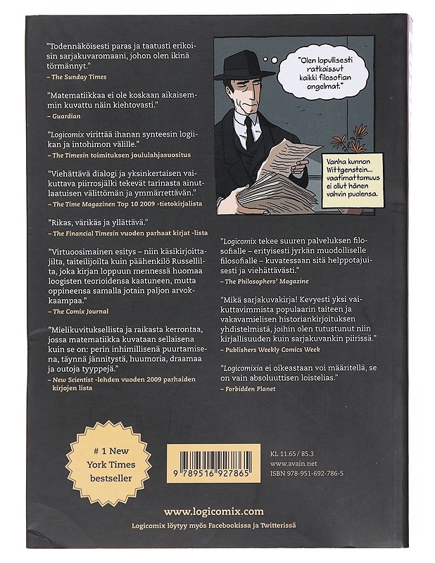 Logicomix : nerouden ja hulluuden rajalla - Doksiadis, Apostolos - Sarjakuvat - 10105607722 - 1