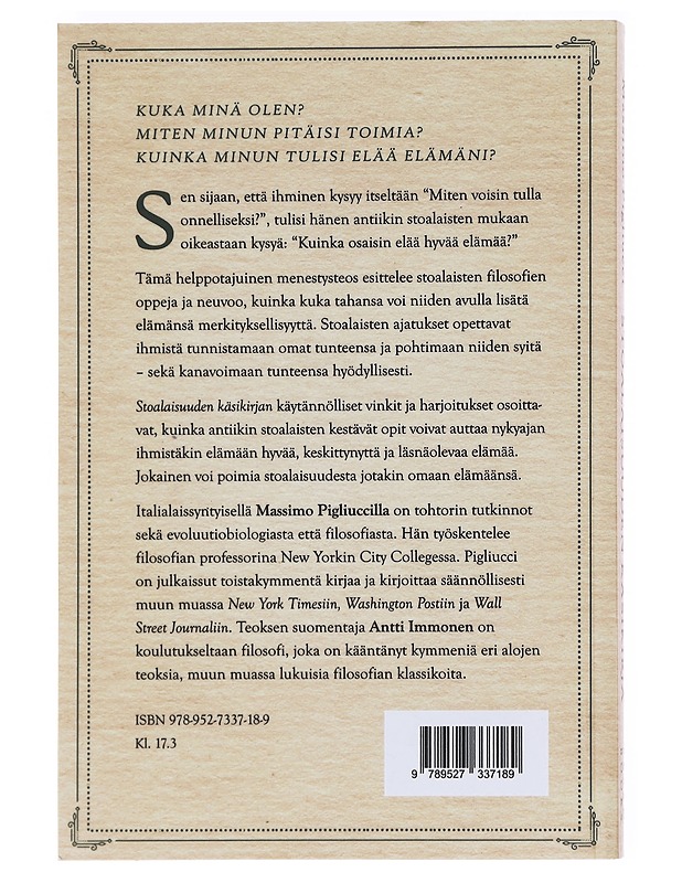 Stoalaisuuden käsikirja - Pigliucci, Massimo - Tietokirjat ja oppaat - 10105607782 - 1