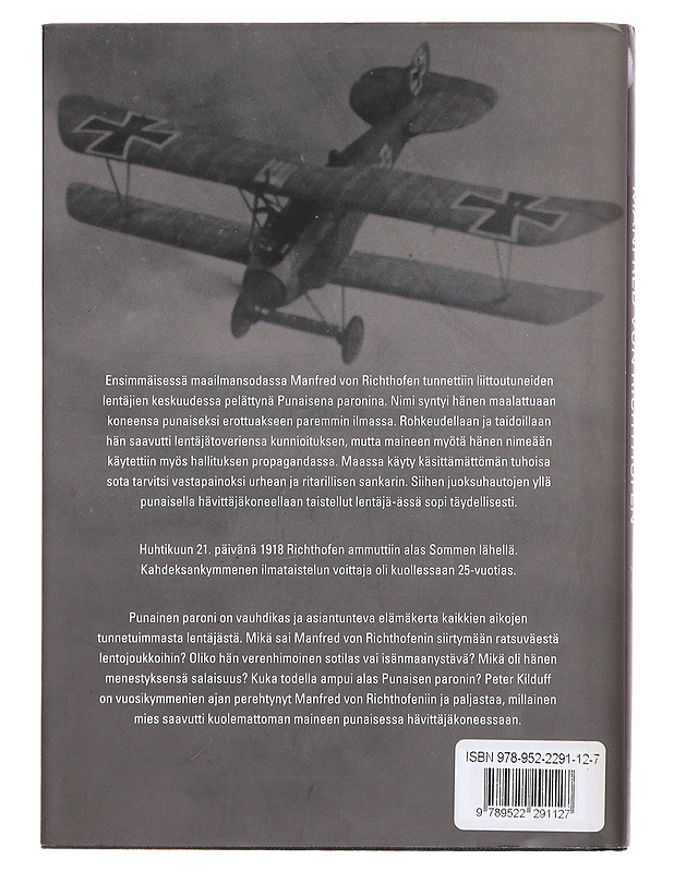 Punainen paroni / Manfred von Richthofen - Kilduff, Peter - Elämäkerrat ja muistelmat - 10105607843 - 1
