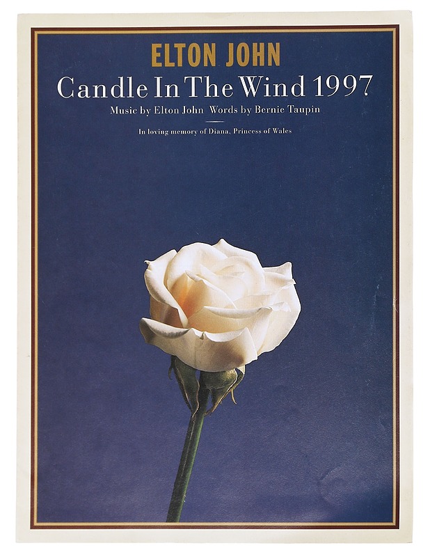 Elton John Candle In The Wind 1997 Nuottijulkaisu - Musiikki- ja elokuvakirjat - 10105607884 - 0