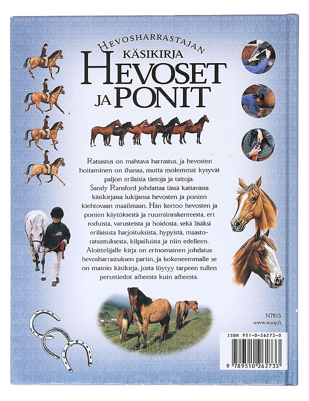 Hevoset ja ponit / hevosharrastajan käsikirja - Ransford, Sandy - Nuorten kirjat - 10105607895 - 1