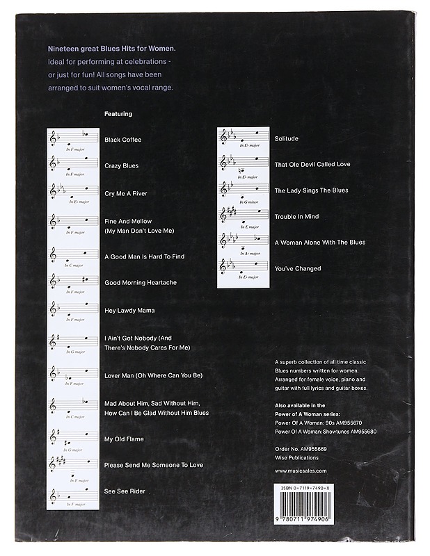 The Power of a woman : Blues : Arranged for female voice, piano and guitar - Musiikki- ja elokuvakirjat - 10105608069 - 1