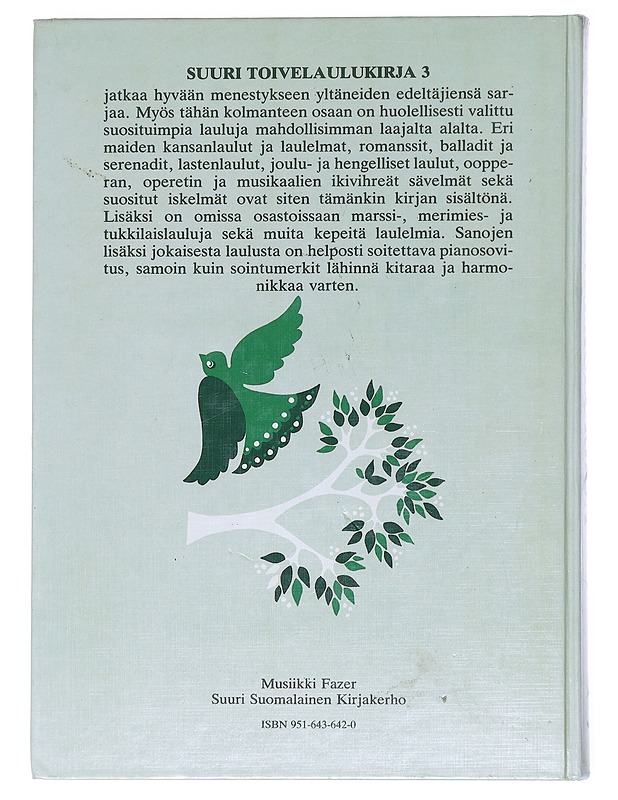 Suuri toivelaulukirja. 3 - Vuoristo, Aapeli - Musiikki- ja elokuvakirjat - 10105608110 - 1