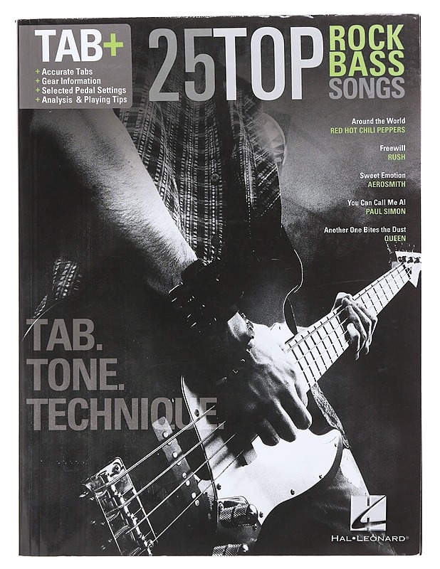 25 top rock bass songs TAB+ = tab + tone + technique - Musiikki- ja elokuvakirjat - 10105608133 - 0