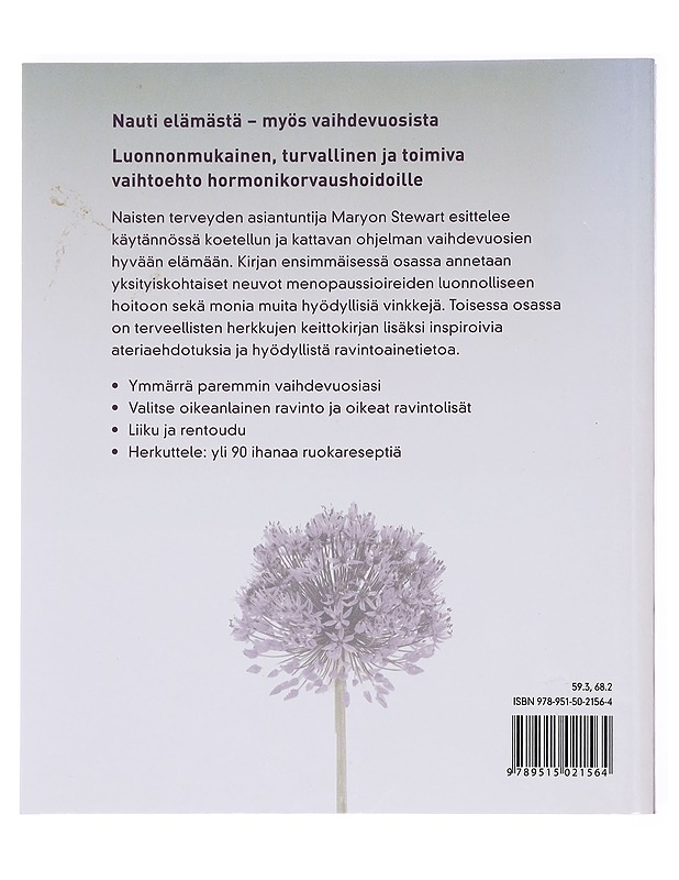 Luonnollinen menopaussi / elä ilman oireita ja herkuttele hyvällä ruoalla - Stewart, Maryon - Ruokakirjat - 10105608192 - 1