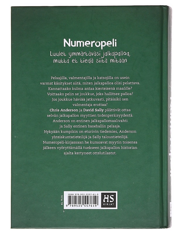 Numeropeli / luulet ymmärtäväsi jalkapalloa, mutta et tiedä siitä mitään - Anderson, Chris - Tietokirjat ja oppaat - 10105608213 - 1