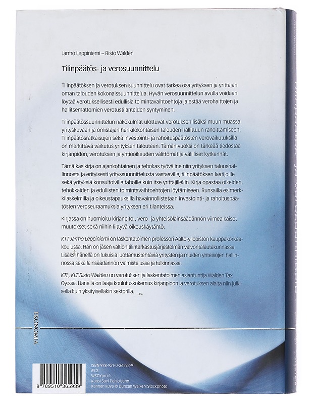 Tilinpäätös- ja verosuunnittelu - Leppiniemi, Jarmo - Tietokirjat ja oppaat - 10105608230 - 1