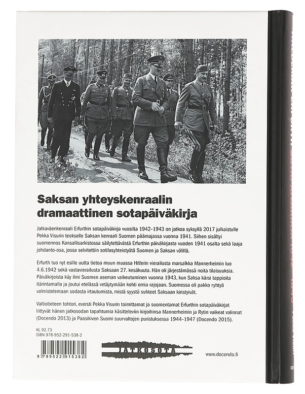 Waldemar Erfurth / sotapäiväkirja 1942-1943 - Erfurth, Waldemar - Elämäkerrat ja muistelmat - 10105608240 - 1