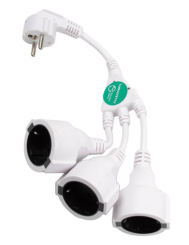 Maadoitettu jatkojohto, jossa 3 pistorasiapaikkaa  - Muu elektroniikka - 10105608317 - 0