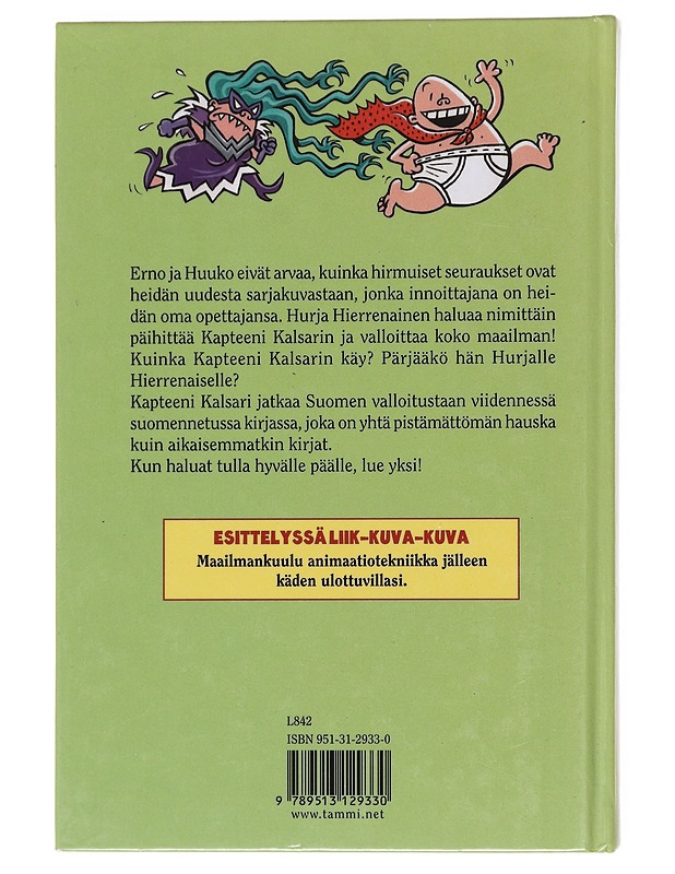 Kapteeni Kalsari ja Hurjan Hierrenaisen hirmutuuli - Pilkey, Dav - Lastenkirjat - 10105608375 - 1