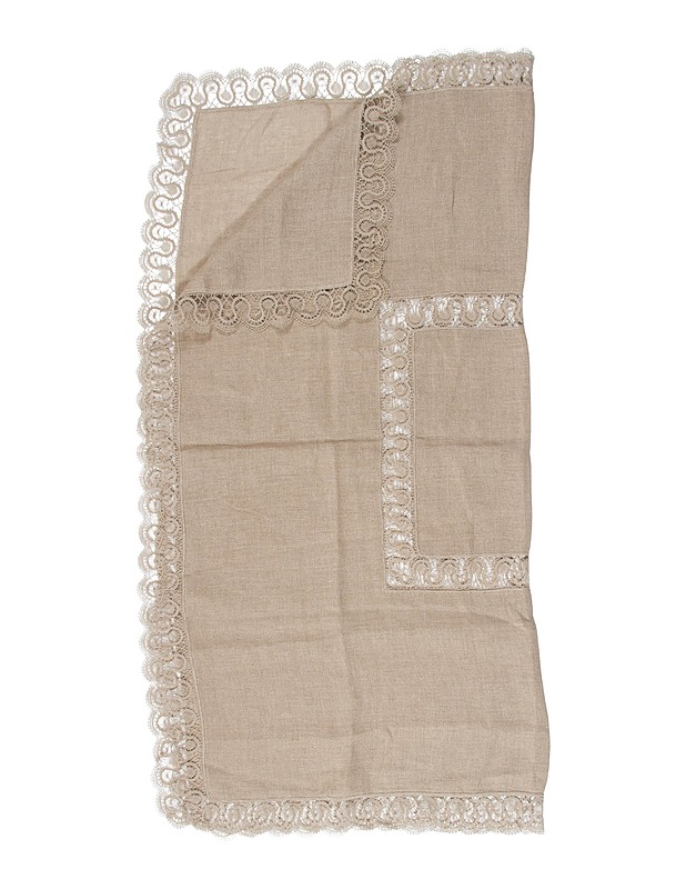 Pitsireunainen pöytäliina, 135x135 cm - Pöytäliinat - 10105608418 - 0