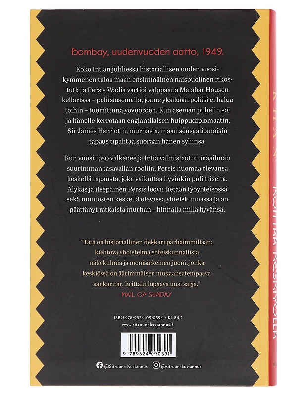 Kuolema koittaa keskiyöllä - Vaseem Khan - Romaanit ja novellit - 10105608424 - 1
