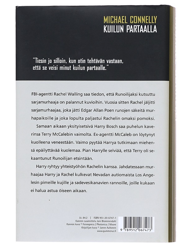 Kuilun partaalla - Connelly, Michael - Romaanit ja novellit - 10105608435 - 1