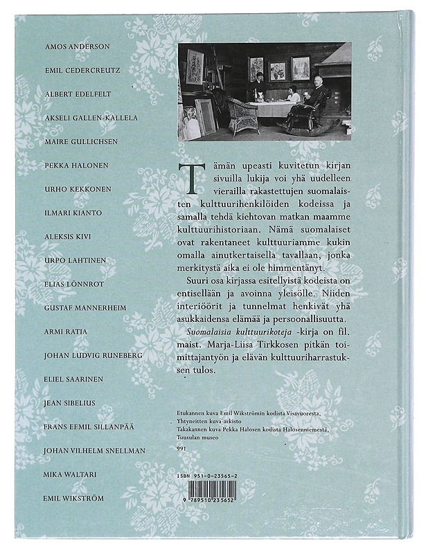 SUOMALAISIA KULTTUURIKOTEJA - Tirkkonen, Marja-Liisa - Taide- ja kulttuurikirjat - 10105608506 - 1