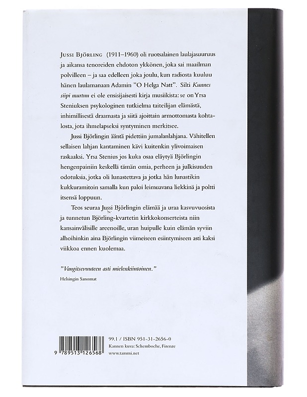 Kunnes siiipi murtuu - Jussi Björlingin taru - Yrsa Stenius - Elämäkerrat ja muistelmat - 10105608530 - 1