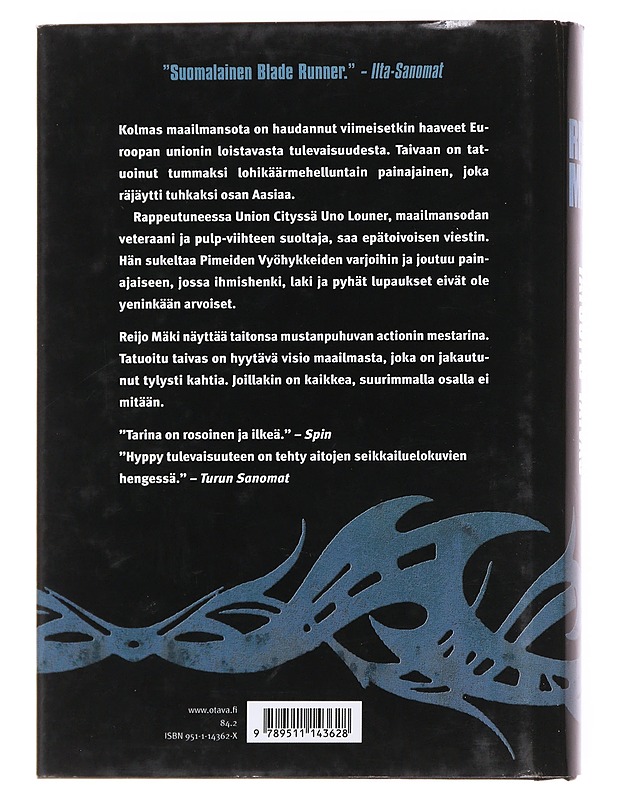 Tatuoitu taivas - Reijo Mäki - Jännitys ja dekkarit - 10105608622 - 1