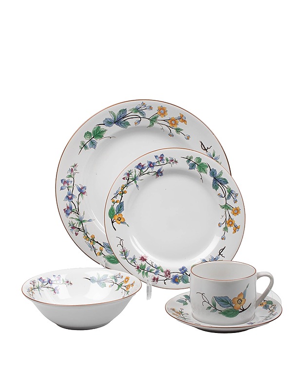 Kuviollinen astiasto, 5 osaa - Tarjoiluastiat - 10105608644 - 2