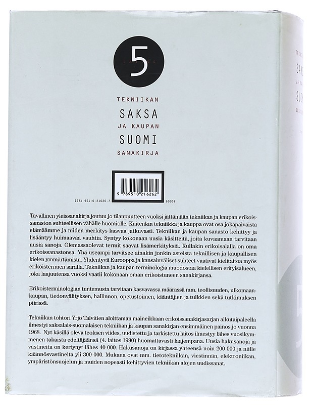 Saksa-suomi tekniikan ja kaupan sanakirja - Jyrki K. Talvitie - Tietokirjat ja oppaat - 10105608723 - 1