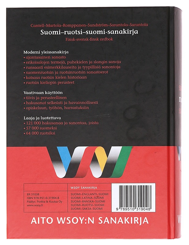 Suomi-ruotsi-suomi sanakirja - Cantell, Ilse - Matkaoppaat ja sanakirjat - 10105608735 - 1