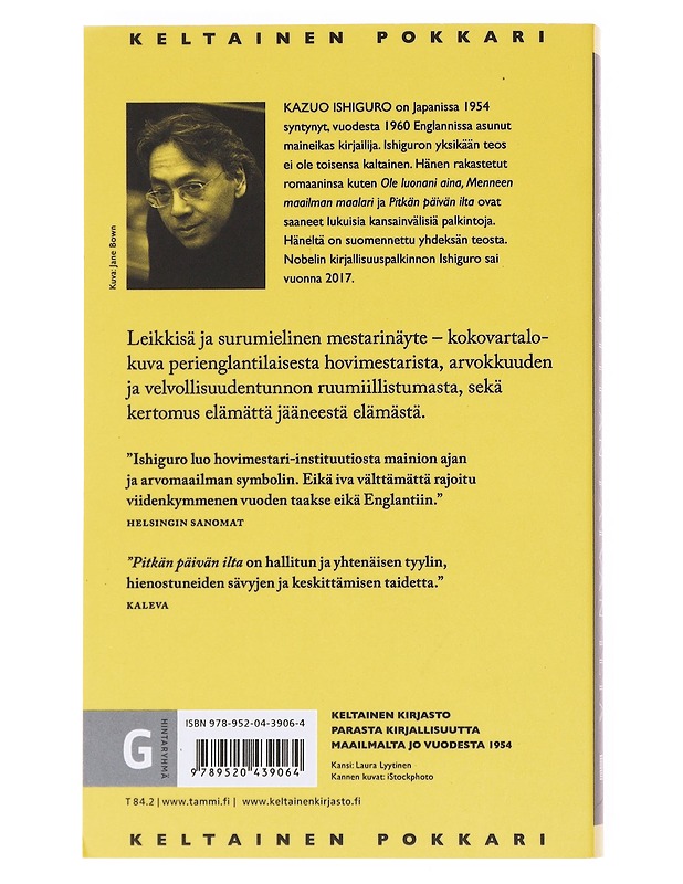 Pitkän päivän ilta - Ishiguro, Kazuo - Romaanit ja novellit - 10105608773 - 1