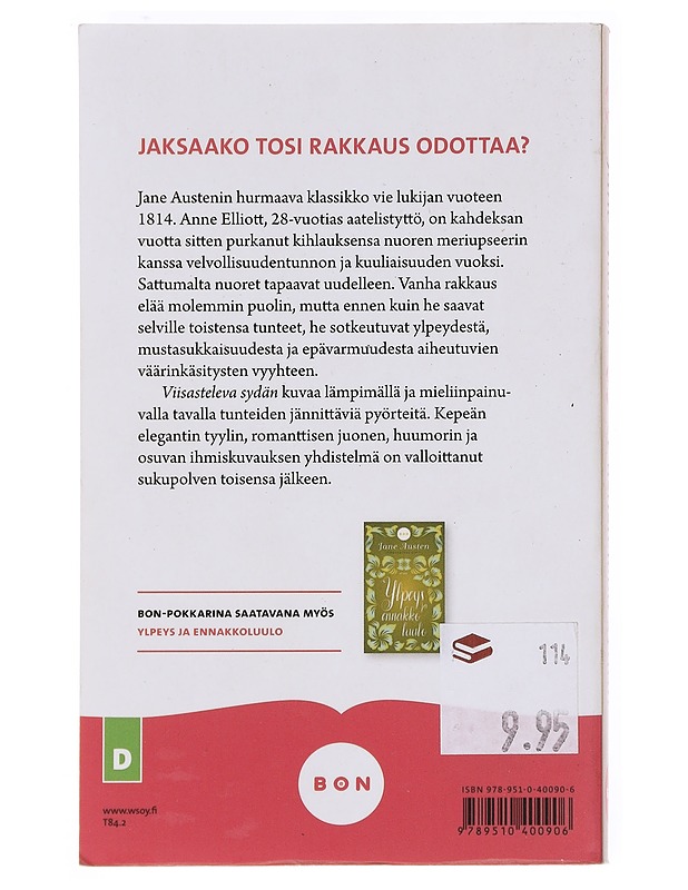 Viisasteleva sydän - Jane Austen - Romaanit ja novellit - 10105608786 - 1