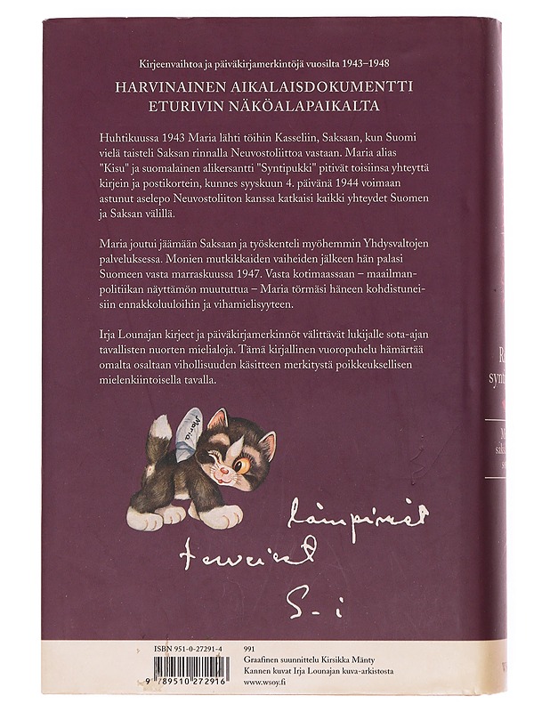 Rakas syntipukki / minun saksalainen sotani - Irja Lounaja - Elämäkerrat ja muistelmat - 10105608843 - 1
