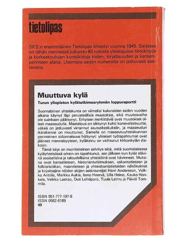 Muuttuva kylä - Päiviö Tommila ja Ismo Heervä - Tietokirjat ja oppaat - 10105608860 - 1