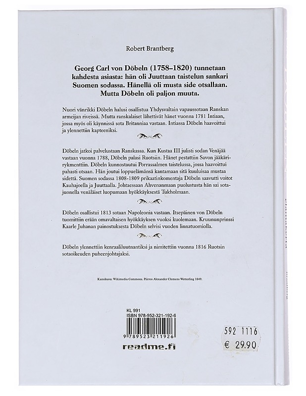 Von Döbeln / suurmiehen elämäkerta - Robert Brantberg - Elämäkerrat ja muistelmat - 10105608899 - 1