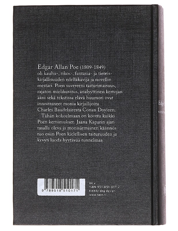 Kootut kertomukset - Poe, Edgar Allan - Jännitys ja dekkarit - 10105608938 - 1