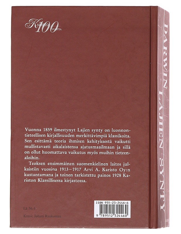 Lajien synty - Darwin, Charles - Elämäkerrat ja muistelmat - 10105609029 - 1