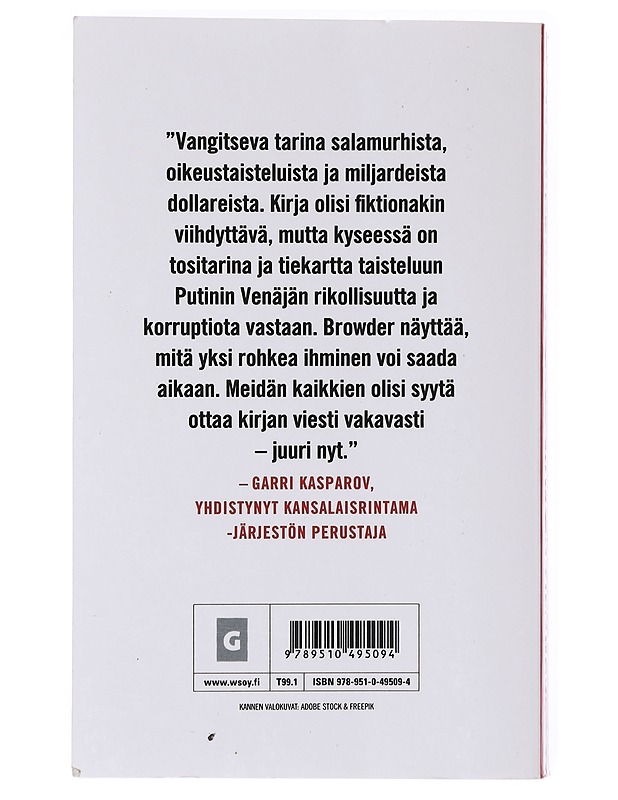 Freezing order : tositarina rahanpesusta, salamurhista ja hengenvaarallisesta kamppailusta Vladimir Putinia vastaan - Browder, Bill - Elämäkerrat ja muistelmat - 10105609045 - 1