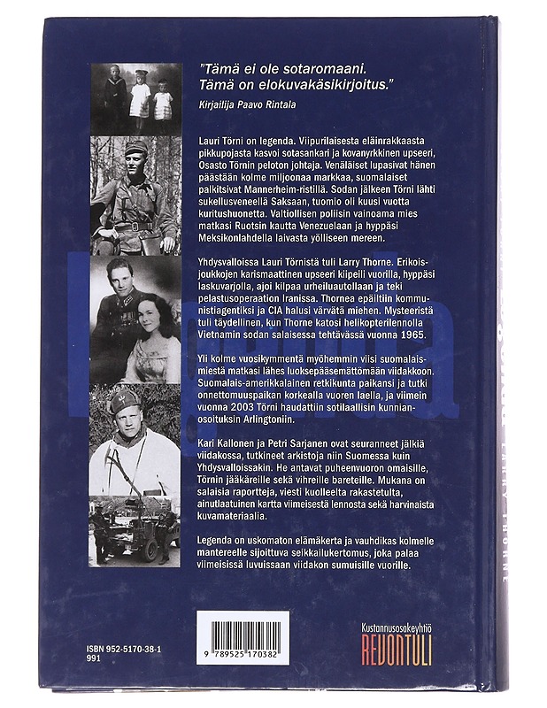Legenda : Lauri Törni - Larry Thorne - Kallonen, Kari - Elämäkerrat ja muistelmat - 10105609048 - 1