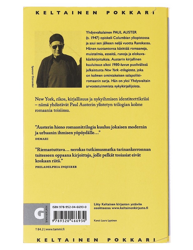 New York -trilogia - Paul Auster, - Kirja lahjaksi - 10105609074 - 1