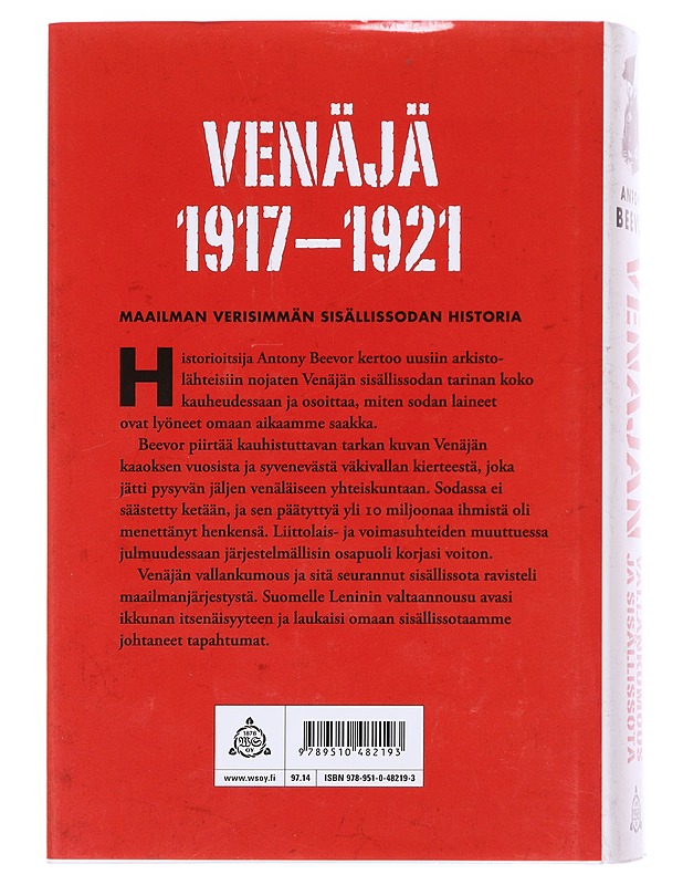 Venäjän vallankumous ja sisällissota - Anthony Beevor - Historiakirjat - 10105609133 - 1