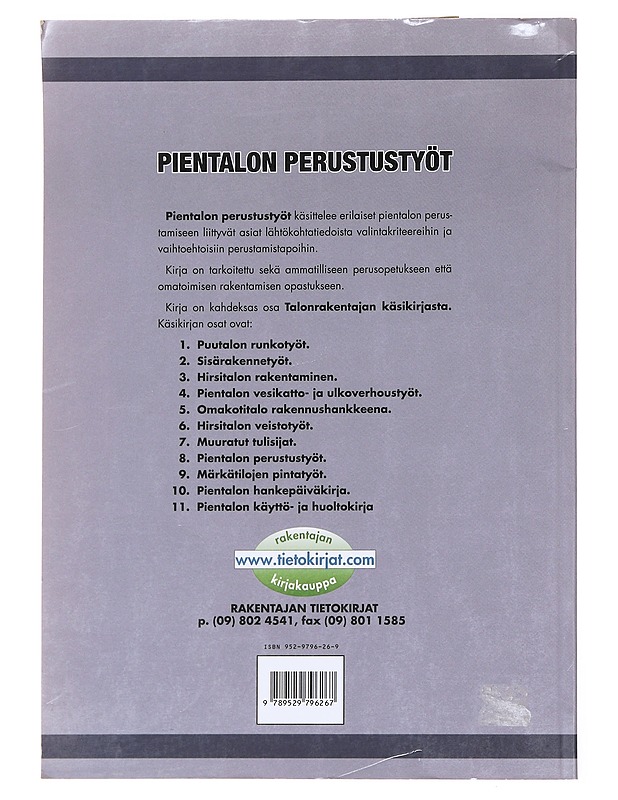 Talonrakentajan käsikirja. 8, Pientalon perustustyöt - Tietokirjat ja oppaat - 10105609271 - 1