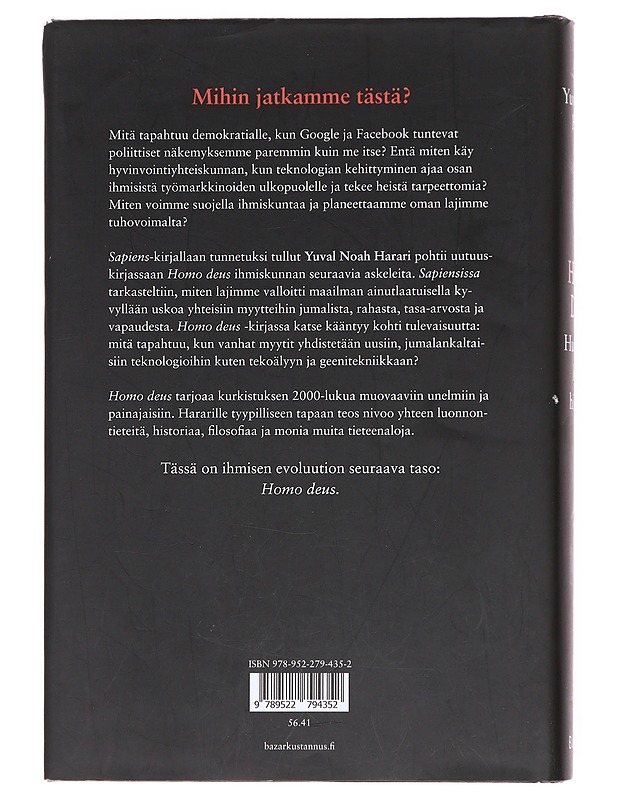 Homo Deus : huomisen lyhyt historia - Harari, Yuval Noah - Tietokirjat ja oppaat - 10105609314 - 1