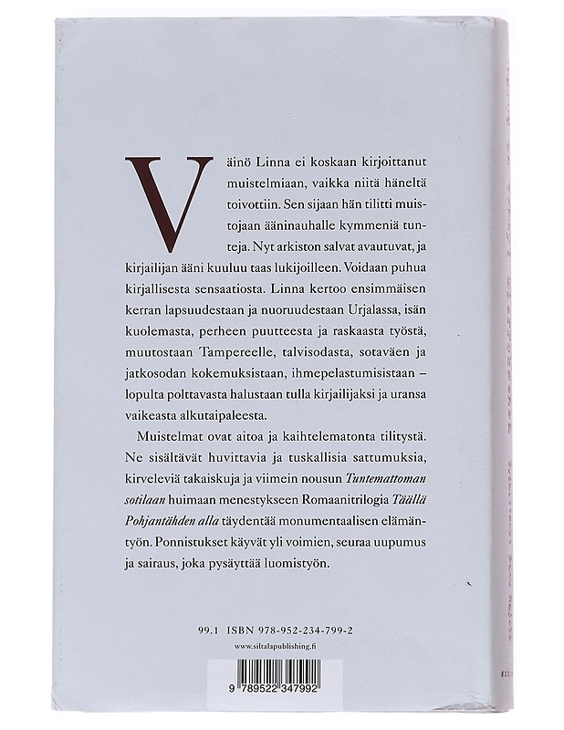 Päivä on tehnyt kierroksensa : Väinö Linna muistelee - Linna, Väinö - Elämäkerrat ja muistelmat - 10105609315 - 1