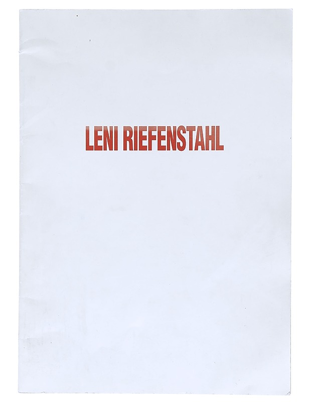 Leni Riefenstahl  - Harrastekirjat - 10105609457 - 0